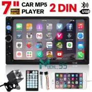 7" Double 2 DIN Car Stereo Radio MP5 Touch Screen Bluetooth FM USB AUX w/ Camera