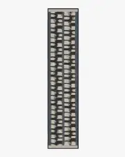 75' x 365' | Machine Washable Runner Rug | Kid & Pet Friendly | Indoor Rug | Michael Michalsky Berlin Charcoal & Sand Tufted Rug | Ruggable