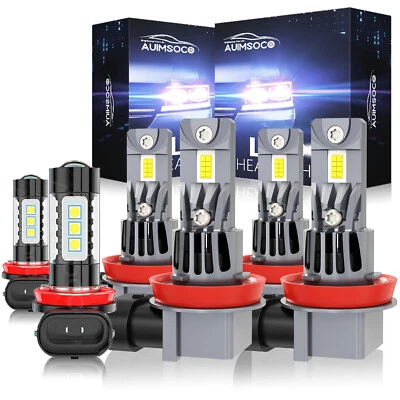 6000K LED Headlight High Low Fog Light 6X Bulbs Combo for Chevy Impala 2006-2013 (for: Chevrolet)