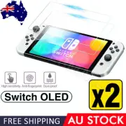 2x Premium Tempered Glass Nintendo Switch OLED Lite Full Cover Screen Protector