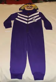 Fremantle Dockers AFL Boys Mascot Printed Hooded Onepiece Pyjama Size 4 New