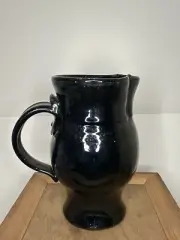 Handmade Studio Art Pottery Ceramic Pitcher Black