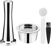 Leefasy Reusable Stainless Steel, Refillable Pod Compatible Fit for ALDI Coffee Machines, 4Pcs Set
