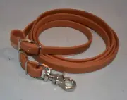 Rein, Roping - 5/8" x 8' - Nickel Plated Snap - Tan Biothane (F171)