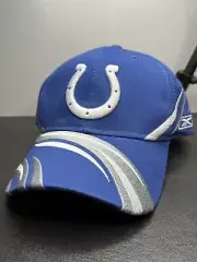 NFL Colts Reebok Equipment Fitted L/XL Hat Cap Indianapolis Blue