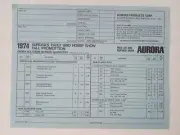 AURORA AFX Model Motoring 1974 Salesman Hobby Show Fall Promotion Order Form