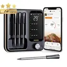 Wireless BBQ Thermometer, INT-14-BW, 4 Probes, WiFi/Bluetooth, IP67, Timer