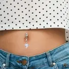 rings for women Dangle Belly Ring Fake Belly Ring Navel Decoration