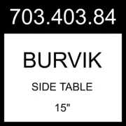 IKEA BURVIK Side Table Black 15" 703.403.84