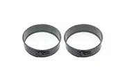 2x Mastercraft 25cm Springform Non-Stick Round Glass Base Cake Pan Baking Black