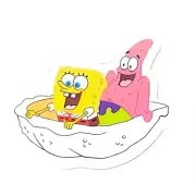 SpongeBob SquarePants Patrick Sandy Anime Manga Cartoon Water Resistant Sticker