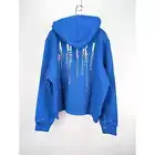Amiri Paint Drip Core Logo Hoodie in Blue/White BNWT L