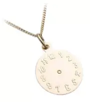 Pendant Christening Clock Gold 333 with Chain Watch Yellow Bike Child Trailer