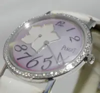 在飛比找Yahoo!奇摩拍賣優惠-Piaget Altiplano 伯爵手上錬原鑲鑽錶。貝母面
