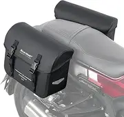 WILD HEART Motorcycle Saddlebags Waterproof Bag Retro Tail Bag 20L(10L*2) for Sportster Softtail Dyna Road King no Need for Rain Cover