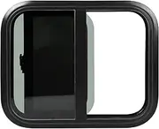Manan Sliding Windows Caravan Motorhome Float Horse RV UTE Camper Yacht Safe Lock Waterproof, Thermalproof, Scratchproof, Soundproof, Protection UVproof, 60cmx50cm(Black)