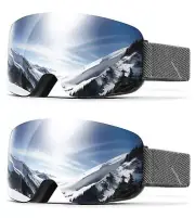 Ski Goggles for Men Women Snow Goggles Anti fog Snowboard Goggles with 100% U...