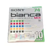 Sony MD Mini Disc Bianca 74 Minutes MIX 10 Sheets Music Japan New