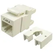 Dynamix FP-C6-007 Cat6 Keystone RJ45 Jack for 110 Face Plate - T568A/T568B Wiring - 180deg Jack [FP-C6-007]