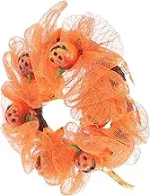 Halloween Pumpkin Wreath Spooky Front Door Decor Lightweight Hanging Decoration for Indoor Outdoor Use for Halloween Parties and Photography Props