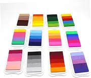 SUPVOX Colors Gradient Stamp Pad Colors Inkpad for Crafting Easy Clean Water Based Ink for Scrapbooking Random Color
