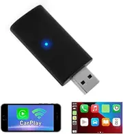 CarPlay Adapter for iOS Phone Car (iOS 10.0 and Above) OEM Wired to Wireless CarPlay USB Dongle Plug and Play 5V Carplay Dongle