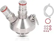 Double Ball Lock Mini Keg Dispenser, Mini Keg Dispenser Beer Tap, Stainless Steel Beverage Beer Dispenser for 2L, 3.6L, 4L, 5L, 10L Mini Kegs and Most Other Mini Kegs with Female T
