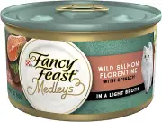 FANCY FEAST Medleys Adult Wet Cat Food Wild Salmon Florentine with Garden Gre...