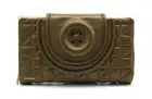 MIMCO SECRET BUTTON LEATHER WALLET IN FUDGE BNWT RRP$169