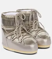 [Moon Boot] Moon Boot Icon Low Glance satin snow boots UK 8 gold