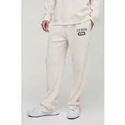 Mens Ecru Straight Leg Waffle Jogger
