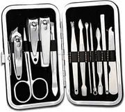 Healeved Nail Clipper Set 12-in-1 Manicure and Kit Stainless Steel Nail Scissors Travel Size Storage Case
