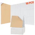 VEVOR 18 Pack Acoustic Wall Panels 30 x 30 x 5 cm Self-Adhesive White