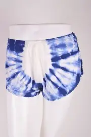 NWT WOMENS VOLCOM SUPER SONIC SHORTS $35 S navy print pull on casual