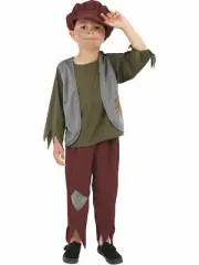 Victorian Poor Boy Children's Costume Peasant Kid's Fancy Dress Outfit