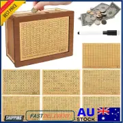 Wooden Money with Counter Money Piggy Bank Cash Coin Saving TO