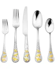 Godinger Buzz 24kt Gold-Plated 20pc Flatware Set
