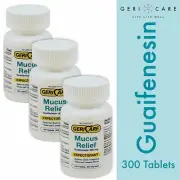 Gericare Mucus Relief Guaifenesin Expectorant Tablets 400 mg Each 100 Ct 3 Pack
