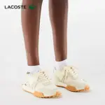 【LACOSTE】女鞋-L-SPIN 豪華運動慢跑休閒鞋(白/杏色)