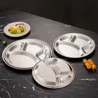 1Pcs 4 Compartment Divided Tray Plate Fast Food Shop Restaurant Tray