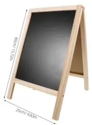 Small Blackboard x2 Black Poster Board Mini Double-Sided Chalkboards Signs Chalk