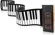 NEWFUN Roll Up Piano Keyboard, MIDI/Bluetooth Support, 128 Tones and Rhythms, Portable and Foldable, Suitable for Children, Adults, Beginners, Gifts