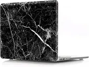 IVY Case for MacBook Air (11-inch, Models: A1370 / A1465) Hard Shell Case with Keyboard Cover [Marble Series - Black]