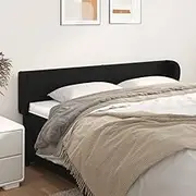 Bed Headboard, Beds Head Frame with Ears Black 163 cm Faux Leather