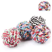 4pcs Dog Gnaws Toy Cotton Rope Ball Woven Ball Dog Bite Toy Pet Dog Accessories