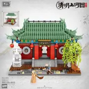 Loz LOZ Mini Blocks - Qingming Upper River Map - Shokokuji Temple Building Bricks Set 40 x 28 x 9.5cm