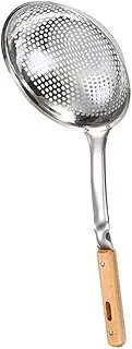 SHERCHPRY Colander Metal Colander Mesh Strainer Metal Strainer Handle Strainer Mesh Food Strainer Stainless Steel Slotted Spoon Kitchen Skimmer Strainer Skimmer Frying Skimmer Big Spoon
