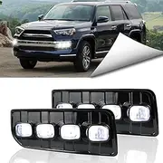 BINQIGOO Car LED Front Bumper Fog Light Compatible with Toyota 4Runner Limited 2014-2023, Switchback Daytime Running Light Turn Signal Lamp