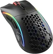 Model D Wireless Gaming Mouse - RGB Mouse Wireless - 69 g Superlight Mouse - Ergonomic Computer Mouse - Honeycomb Mouse (Matte Black)