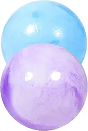 TOYANDONA 2 Sets Large Bouncy Sensory Balls Thick Marble Pattern Inflatable Yoga Balance Balls for Stability Training Fitness Pregnancy